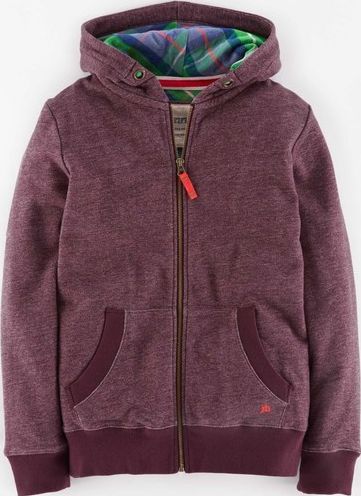 Johnnie  b, 1669[^]34934018 Check Lined Zip-through Aubergine Johnnie b,