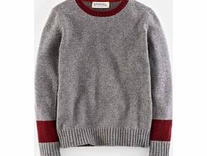 Johnnie  b Colour Block Jumper, Dark Grey Melange,Blue