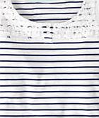 Johnnie  b Cressida Top, Ecru Lace/Navy Stripe 34746099