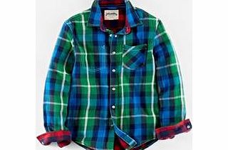 Johnnie  b Double Cloth Shirt, Green Check,Navy Gingham