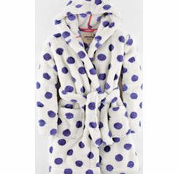 Dressing Gown, Ecru/Seaside Blue Spot,Bright