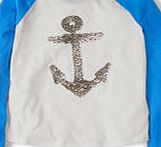 Johnnie  b Embellished Baseball Tee, Snowdrop/Anchor 34640680