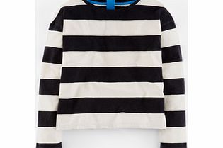 Johnnie  b Emma Top, Black/Ecru Stripe,Navy/Bright Coral