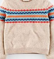 Johnnie  b Fair Isle Jumper, Oatmeal Marl 34292573