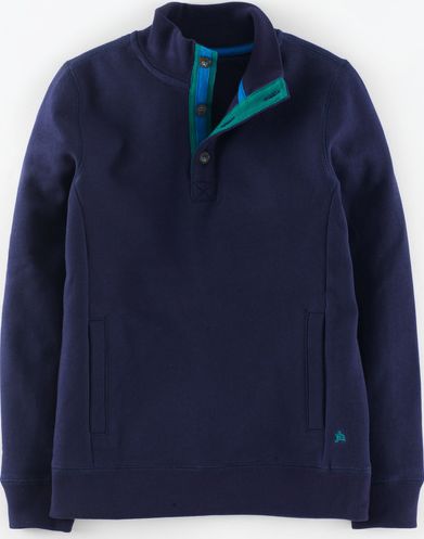 Johnnie  b, 1669[^]34936294 Half Placket Sweatshirt Blue Johnnie b, Blue