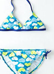 Johnnie  b Halterneck Bikini, Fluoro Blue Heart Stamp