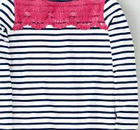 Johnnie  b Lace Yoke Breton, White/Navy Stripe 33927963