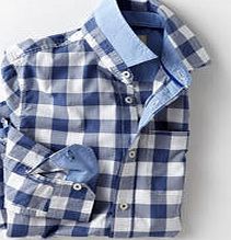 Johnnie  b Laundered Shirt, Cadet Blue Gingham 33846015