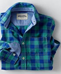 Johnnie  b Laundered Shirt, Ocean Gingham 33846254