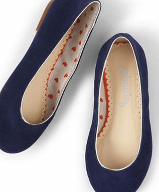 Johnnie  b Leather Ballet Flats, Navy Suede 34511303