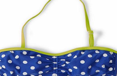 Johnnie  b Printed Bandeau Bikini Top, Blue 34507988