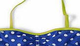 Johnnie  b Printed Bandeau Bikini Top, Jewel Blue Spot