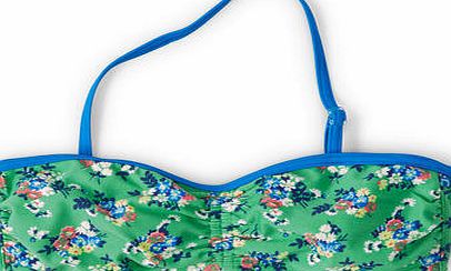 Johnnie  b Printed Bandeau Bikini Top Soft Green Bouquet