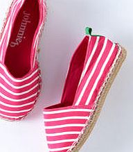 Johnnie  b Printed Espadrilles, Hot Pink/Ecru Stripe 33950411