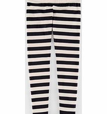 Johnnie  b Printed Leggings, Ecru/Black Stripe,Soft Navy