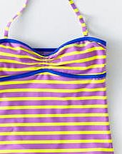 Johnnie  b Printed Tankini Top, Bright Lilac/Lemon Stripe