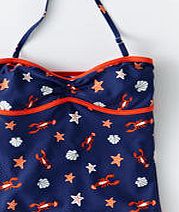 Johnnie  b Printed Tankini Top, Sailor Blue Shellfish