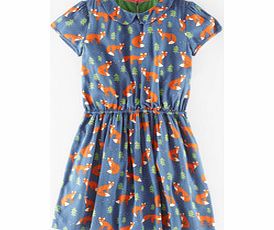 Johnnie  b Printed Tea Dress, Marine Winter Fox,Navy