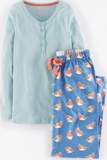 Johnnie  b Pyjama Set Powder Blue/Bluebell Robins Johnnie