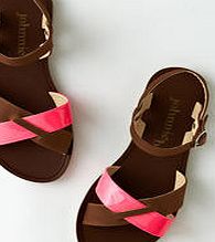 Johnnie  b Sandals, Dark Tan/Fluoro Pink 33907833