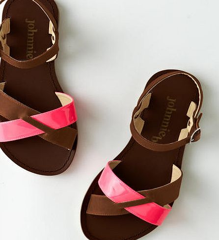 Johnnie  b Sandals, Dark Tan/Fluoro Pink 33907874