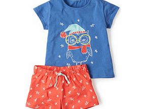 Johnnie  b Sleep Set, Bright Coral/Owl,Blue Mist/Geeky