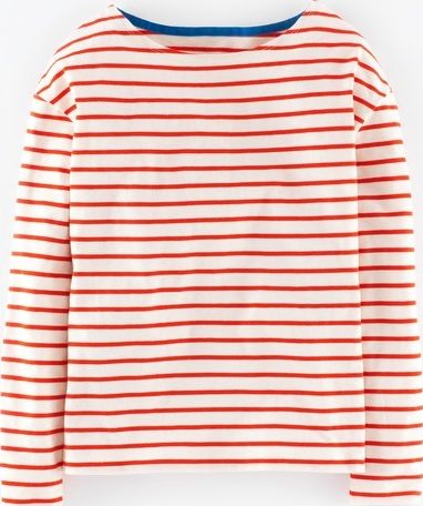 Johnnie  b, 1669[^]35233345 Slouchy Stripe Tee Ecru/Poppy Stripe Johnnie b,