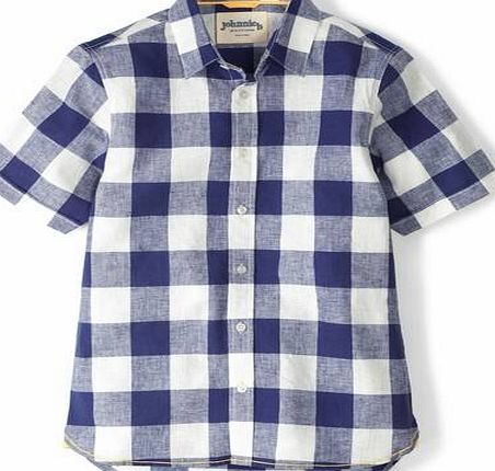 Johnnie  b Summer Check Shirt Blue Johnnie b, Blue 34749275