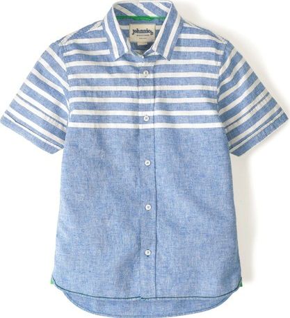 Johnnie  b, 1669[^]34749317 Summer Stripe Shirt Blue Johnnie b, Blue 34749317