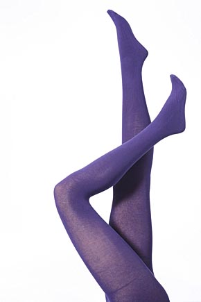 Jonathan Aston Ladies 1 Pair Jonathan Aston Winter Soft Cotton Tights In 6 Colours Violet