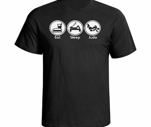 jonny cotton Eat sleep Judo mens martial arts gift t shirt x-large Black shirt white print