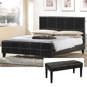 Joseph Erba 5FT Kingsize Leather Bedstead