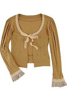 Jovovich-Hawk Estella Lace Trim Cardigan