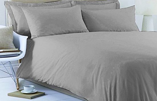 JOYSLEEP Love2Sleep EGYPTIAN COTTON HOTEL QUALITY GREY DUVET COVER amp; PILLOWCASES SET - DOUBLE BED SIZE