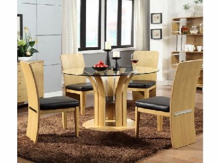 Jual Furnishings Curve Dining Set in Oak