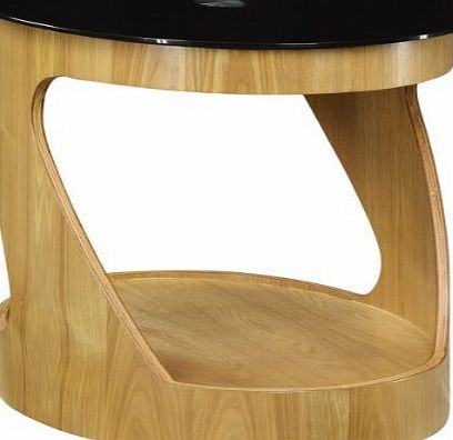 JF304 Oak Oval Lamp Table