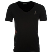 Black V-Neck T-Shirt