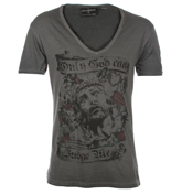 Grey V-Neck T-Shirt