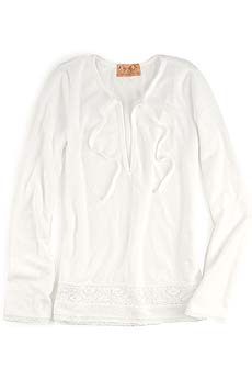 Juicy Couture Crochet panel terrycloth top