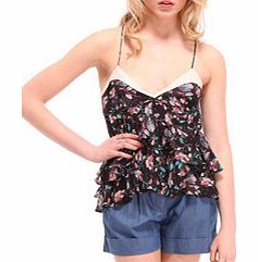 Pixie black polka dot camisole