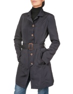 Dark Blue Lightweight Belted Jacket