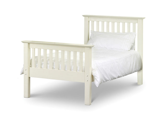 Julian Bowen Beds Barcelona 3ft Single Stone White Pine Bed