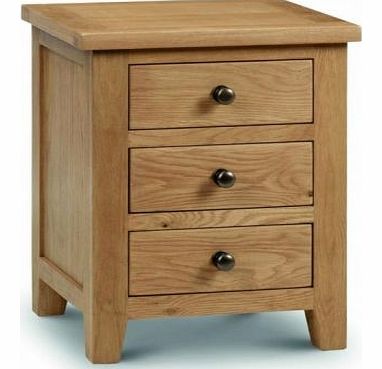 Julian Bowen Beds Marlborough 3 Drawer Bedside Cabinet