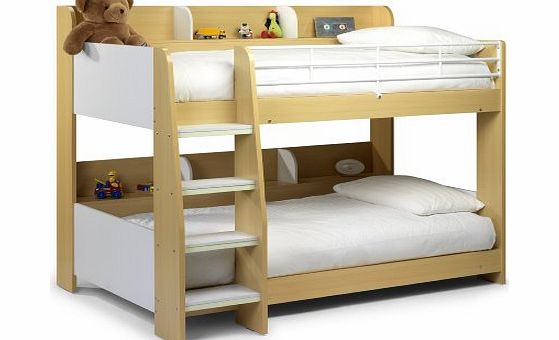 Julian Bowen Domino Single Bunk Bed, White/Maple