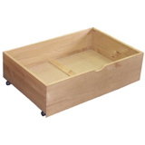 Julian Bowen Kendal Underbed Wheelie Bin Drawers in Rubberwood with Pine finish