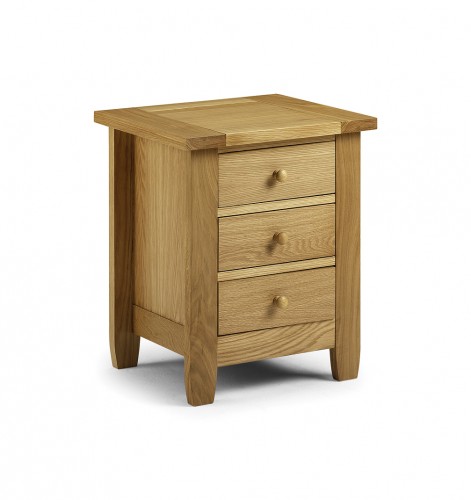 Julian Bowen Lyndhurst Three Drawer Bedside Table