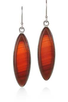 Red Onyx Droplet Earrings