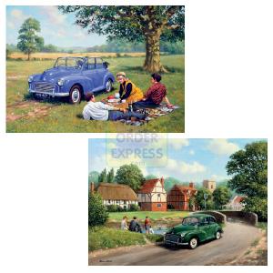 Jumbo Summertime Drives 2 x 500 Piece Jigsaw Puzzles