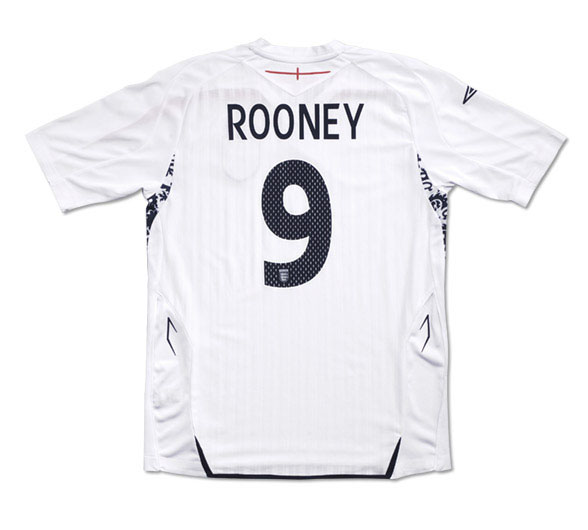 Umbro 07-09 England home (Rooney 9) - Kids