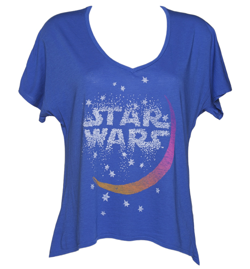 Ladies Blue Moonlight Oversized Star Wars